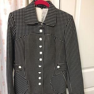 VESTI White Polka dot jacket with white buttons
